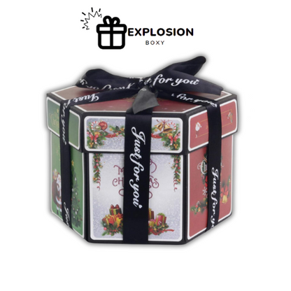 Caja Explosion Boxy™ ensamblada para Navidad